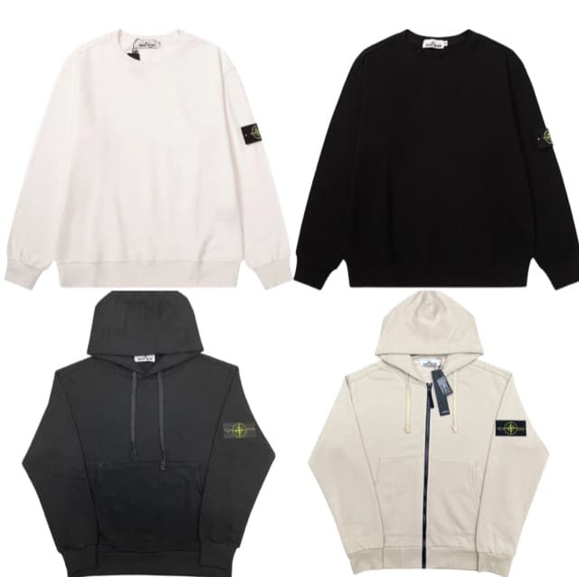 Stone island zip-up sweatshirt